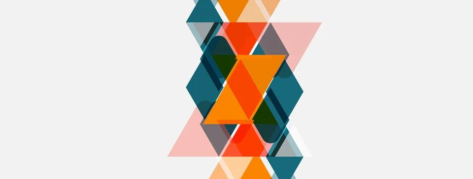 Abstract geometric composition. Overlapping triangles create dynamic visual Stockillustratie