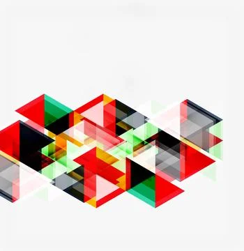 Abstract geometric composition. Overlapping triangles, rectangles create dy.. Illustrazione stock