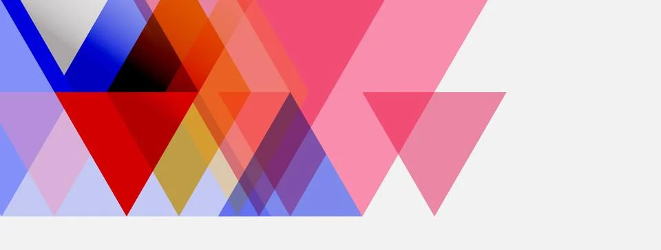 Abstract geometric composition. Overlapping triangles create dynamic visual 스톡 일러스트