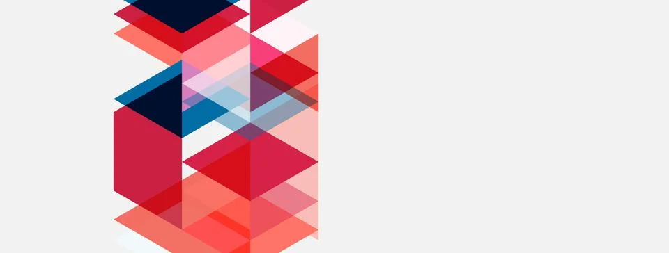 Abstract geometric composition. Overlapping triangles create dynamic visual Stock Illustration