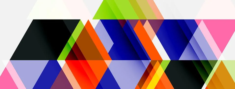 Abstract geometric composition. Overlapping triangles create dynamic visual 스톡 일러스트