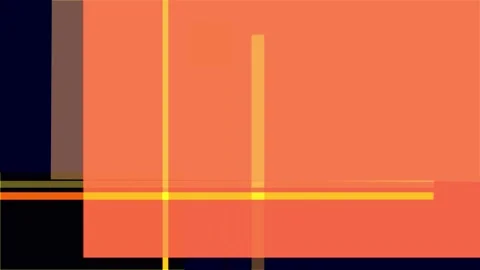 Abstract geometric composition with overlapping yellow, orange, and dark bl.. Stock Footage 335430766