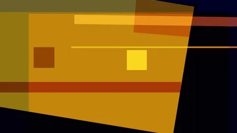 Abstract geometric composition with overlapping yellow and orange rectangle.. Video stock 335430789
