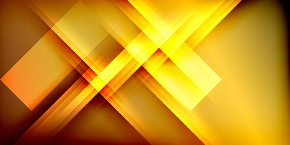 Abstract geometric composition. Overlapping yellow, orange rectangles create 스톡 일러스트