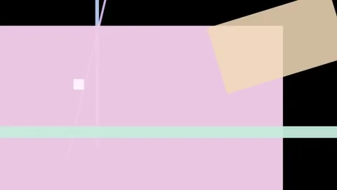 Abstract geometric composition with pastel colors and a tilted rectangle Stock Footage 335431030