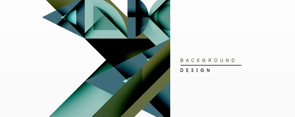 Abstract geometric composition. Polygons overlap, creating dynamic visual effect Stock Illustration