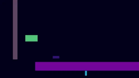 Abstract geometric composition with purple, green, and blue rectangles on a.. Stock Footage 335441431