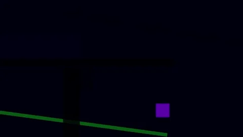 Abstract geometric composition with a purple square and intersecting lines .. Stock Footage 335430688