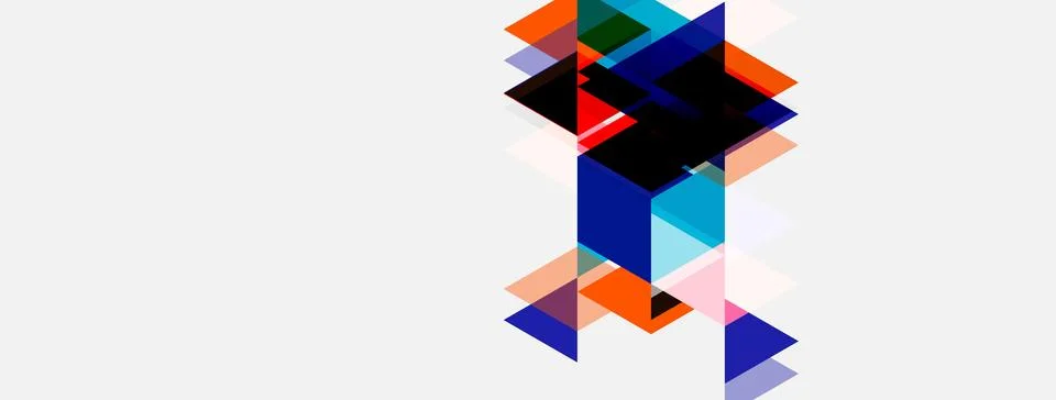 Abstract geometric composition. Rectangles overlap, creating dynamic visual 库存插图