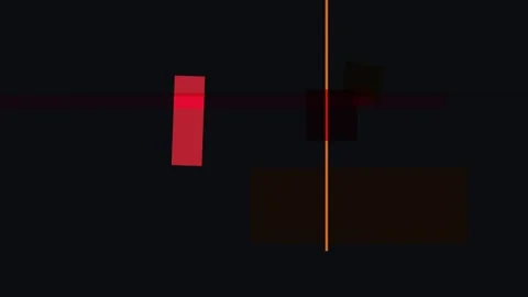 Abstract geometric composition with red and orange shapes on a dark backgro.. Video stock 335440756
