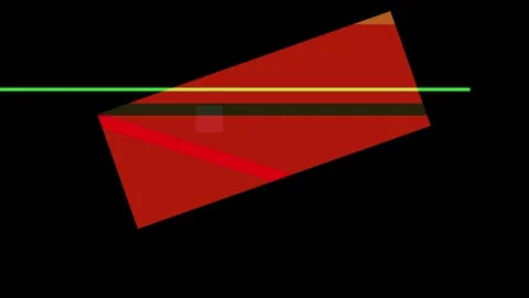 Abstract geometric composition with red, brown, green, and black shapes on .. Stock Footage 335430919