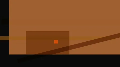 Abstract geometric composition with shades of brown and a small orange squa.. Stock Footage 335441250
