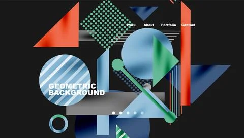 Abstract geometric composition. Shapes overlap, creating dynamic visual interest 스톡 일러스트