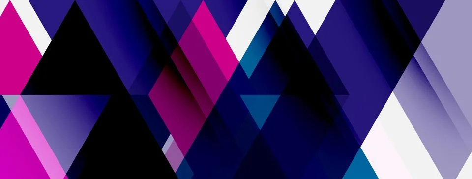 Abstract geometric composition. Shapes overlap, creating dynamic visual effec Stock Illustration