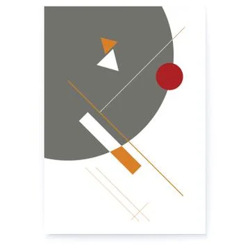 Abstract geometric composition with simple shapes. Minimalistic pattern on Stock Illustration