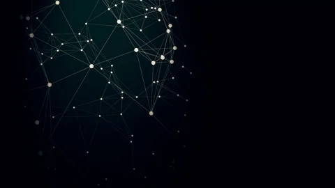 Abstract geometric composition, slow moving dots and lines Stock Footage 72327393