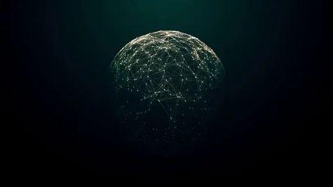 Abstract geometric composition, slow moving dots and lines Stock Footage 72327486