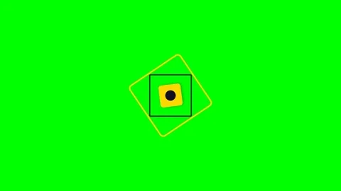 Abstract geometric composition with stacked yellow and black square shapes Stock Footage 340266775