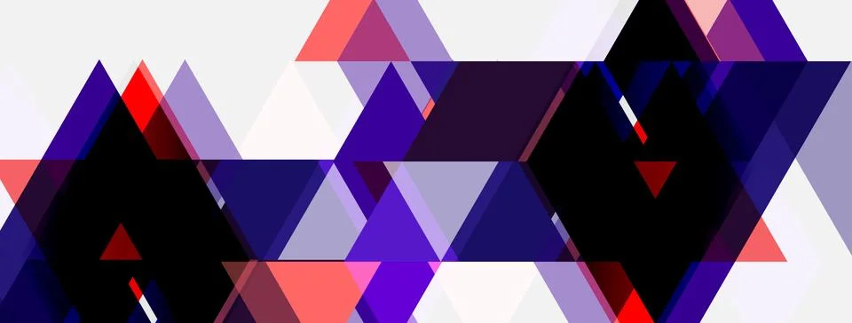 Abstract geometric composition. Triangles overlap, creating dynamic visual 스톡 일러스트