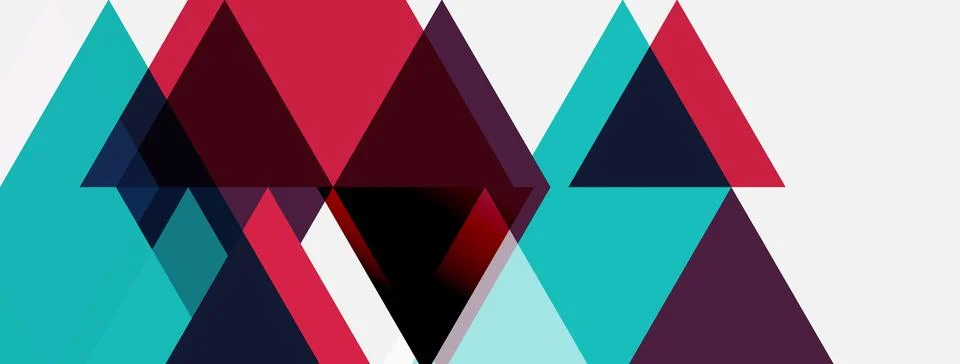 Abstract geometric composition. Triangles overlap, creating dynamic visual 스톡 일러스트