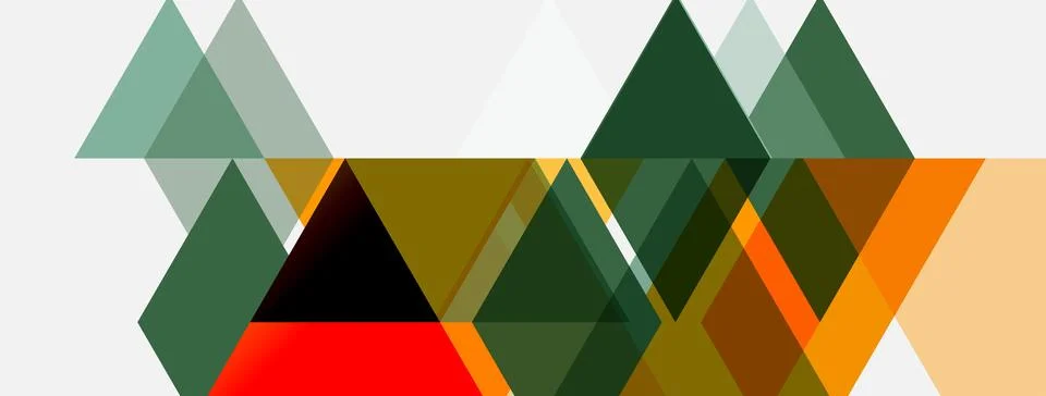 Abstract geometric composition. Triangles, squares overlap creating modern Stockillustratie