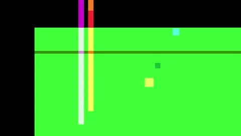 Abstract geometric composition with vibrant green background and contrastin.. Stock Footage 335430958