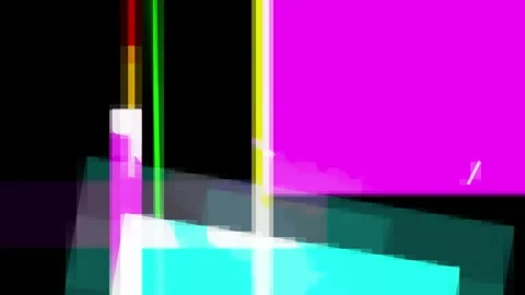 Abstract geometric composition with vibrant neon colors and sharp lines on .. Stock Footage 335441963