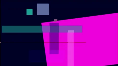 Abstract geometric composition with vibrant pink and purple shapes against .. Stock Footage 335430749