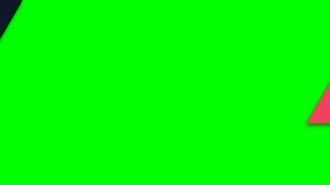 Abstract geometric composition with vibrant red triangle on green background Stock Footage 340264968