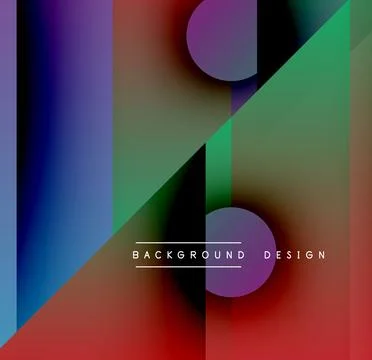 Abstract geometric composition. Vivid colors blend, creating dynamic visual 스톡 일러스트