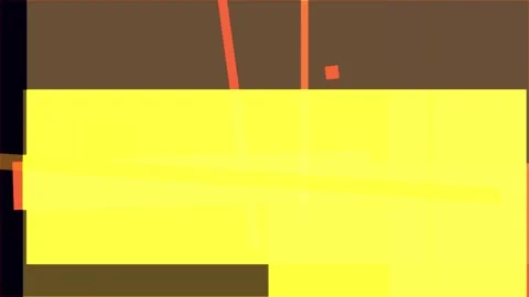 Abstract geometric composition with yellow and orange shapes against a dark.. Video stock 335430858