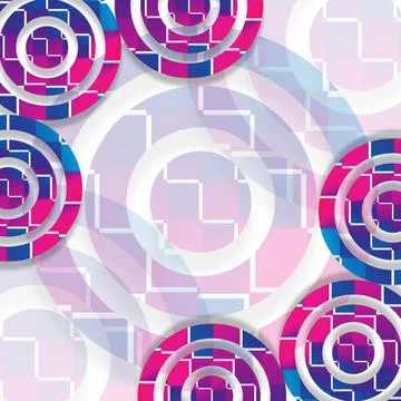 Abstract Geometric Concentric Circles Background Stock Illustration