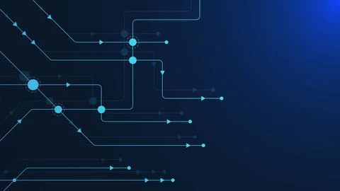 Abstract geometric connected dots and lines for digital communication Stock Illustration