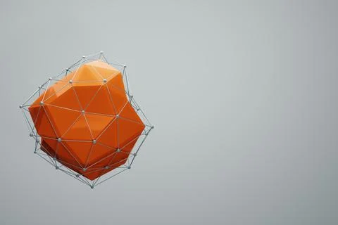 Abstract geometric connected dots line plexus digital technolog background 3D Stock Illustration