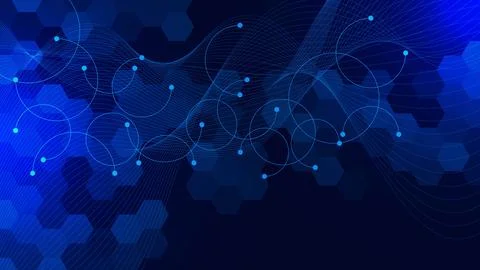 Abstract geometric with connecting lines and dots. Stock Illustration
