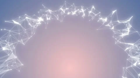 Abstract geometric connecting polygonal dots and lines concept of big data and Stock Footage 112226567