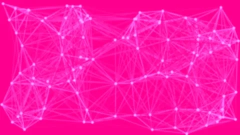 Abstract geometric connection network pattern on royal blue background Stock Footage 339352910