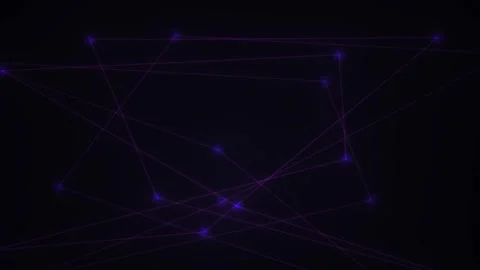 Abstract geometric constellation with glowing blue nodes and connecting lines Stock Footage 334456340