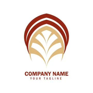 Abstract geometric crown shield logo. Stock Illustration