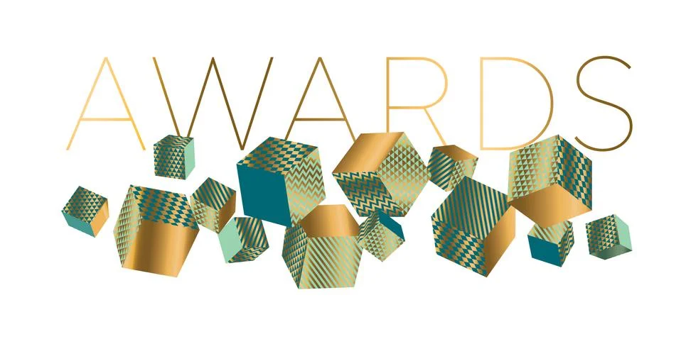 Abstract geometric cube element for card, invitation Stockillustratie