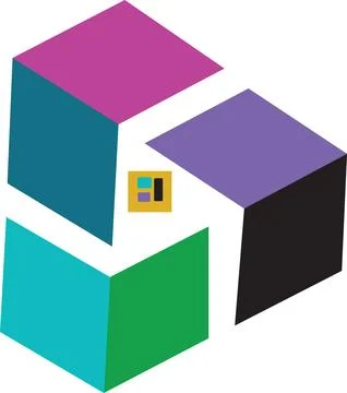 Abstract Geometric Cube Logo Vector Design Stock Illustration