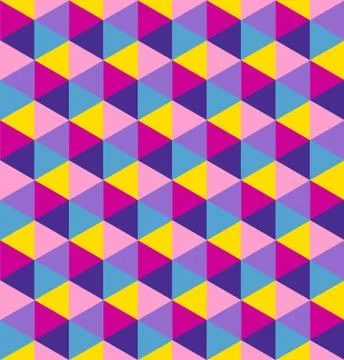 Abstract geometric cube seamless pattern. Vector Illustration.  Background for Stock Illustration