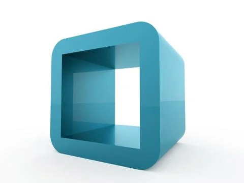 Abstract geometric cubes concept rendered Stock Illustration