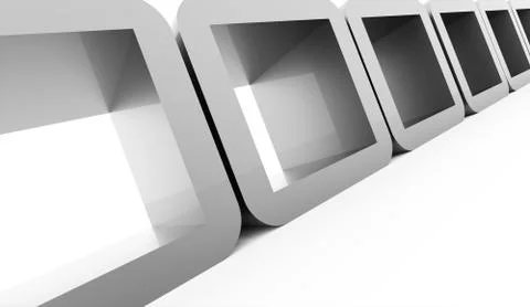 Abstract geometric cubes concept rendered Stock Illustration