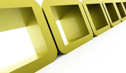 Abstract geometric cubes concept rendered Stock Illustration