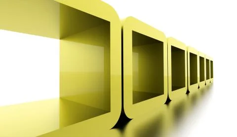 Abstract geometric cubes concept rendered Stock Illustration