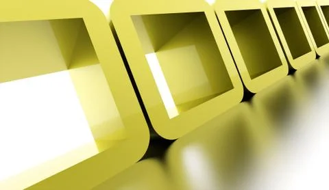 Abstract geometric cubes concept rendered Stock Illustration