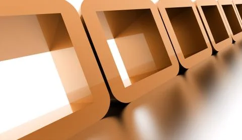 Abstract geometric cubes concept rendered Stock Illustration