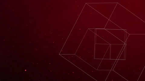 Abstract geometric cubes in dark space with fly glitters 스톡 동영상 170135939