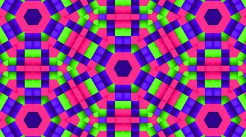 Abstract geometric cubes pattern background. Abstract Stripes Kaleidoscope. F Stock Illustration